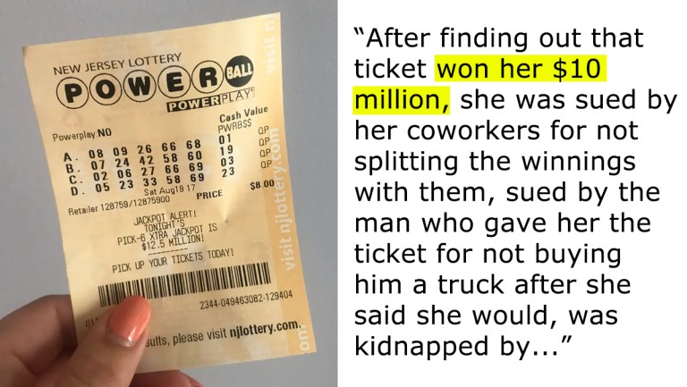 A Waitress Who Won $10 Million in the Lottery was Subsequently Ripped Off by Literally Everyone