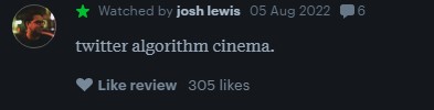 "twitter algorithm cinema."