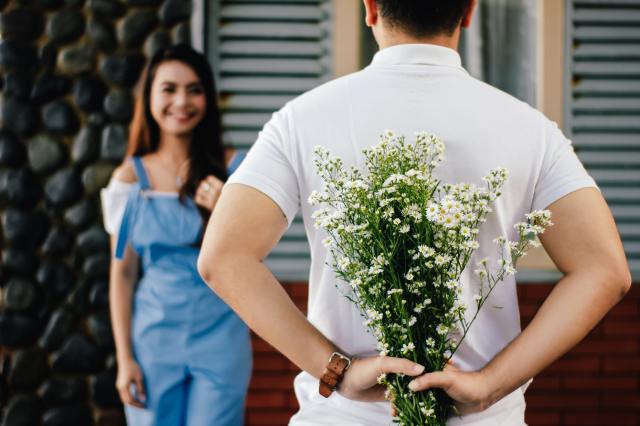 Flowers Man and Woman